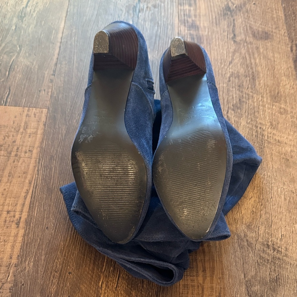 Blue Suede Heeled Boots — Colin Stuart - Picture 2 of 8